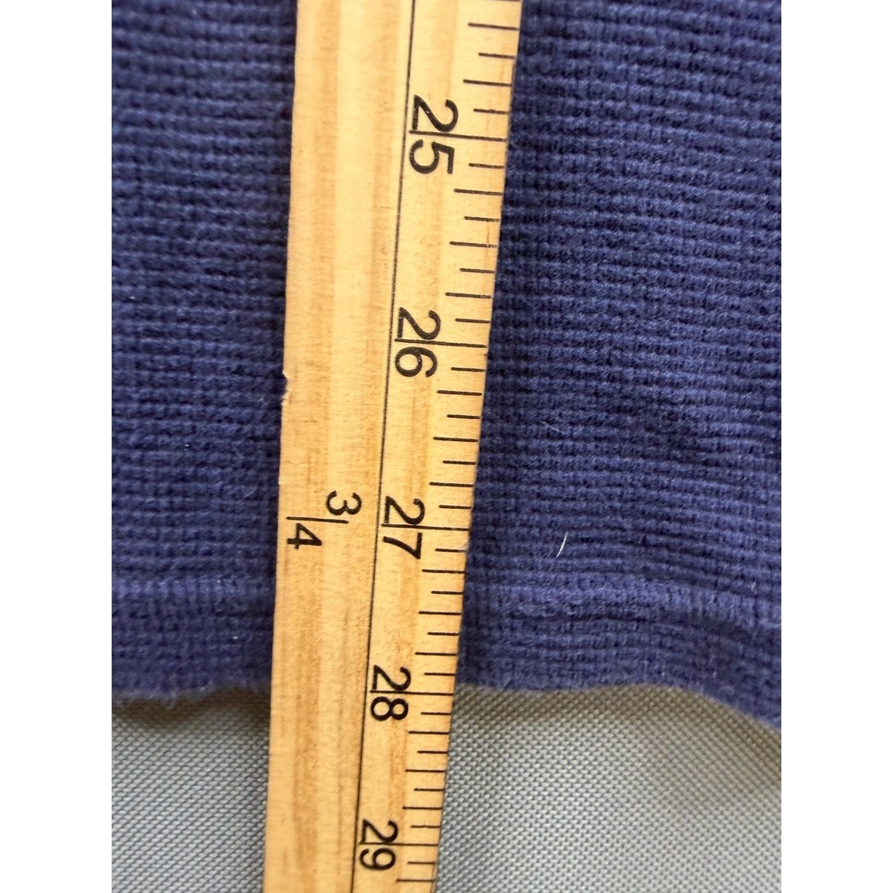 Polo Ralph Lauren Sleepwear Shirt Mens Navy Blue Waffle Knit Thermal Large - Picture 5 of 7